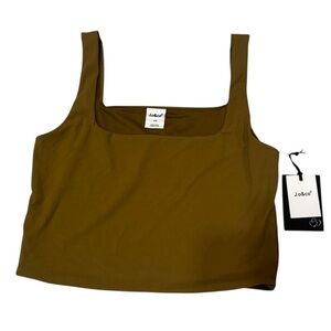 J.o.&Co Olive Green Sports Bra Tank Top Athletic Sz Large